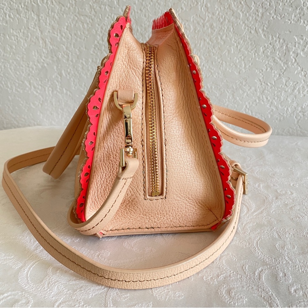 Kate Spade Peach scallop trim leather bag - Picture 6 of 8